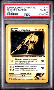 Rocket'S Zapdos Holo Pokemon Gym Challenge 15 NM PSA NM-MT 8-4654 - Picture 1 of 2