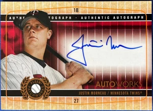/175 COPPER: Justin MORNEAU Autograph 2005 Fleer Patchworks Autoworks AW-JM /175 - Picture 1 of 6