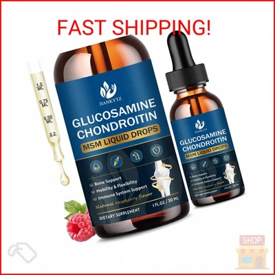 JIANKYTZ (paquete de 2) glucosamina condroitina MSM gotas líquidas, alta absorción, hormiga Foto 1 de 2