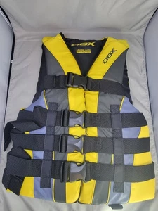 DBX Adult Life Jacket Vest Size XS Yellow & Black - Foto 1 di 5