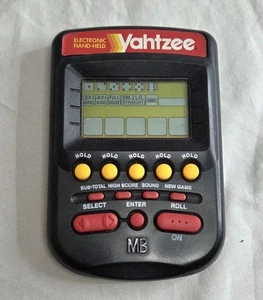 Vintage 1995 Yahtzee Handheld Game Tested Works Nostalgia Electronic MB Company - Picture 1 of 3