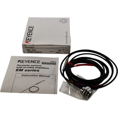 NEW Keyence EM-014 Proximity Sensor M14 Shielded Type NPN 4mm Detect  - Image 1 of 4