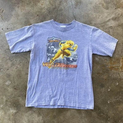 VINTAGE Power Rangers T Shirt Youth Medium Yellow Ninja Storm Kids 00s Y2K - Image 1 of 4