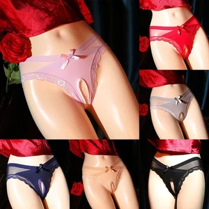 Women Sexy Open Crotch Panties Briefs Crotchless Lingerie Underwear Knickers US - Picture 1 of 28