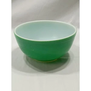 Vintage Pyrex Rührschüssel Grün Opal Milchglas Geschirr - Bild 1 von 5