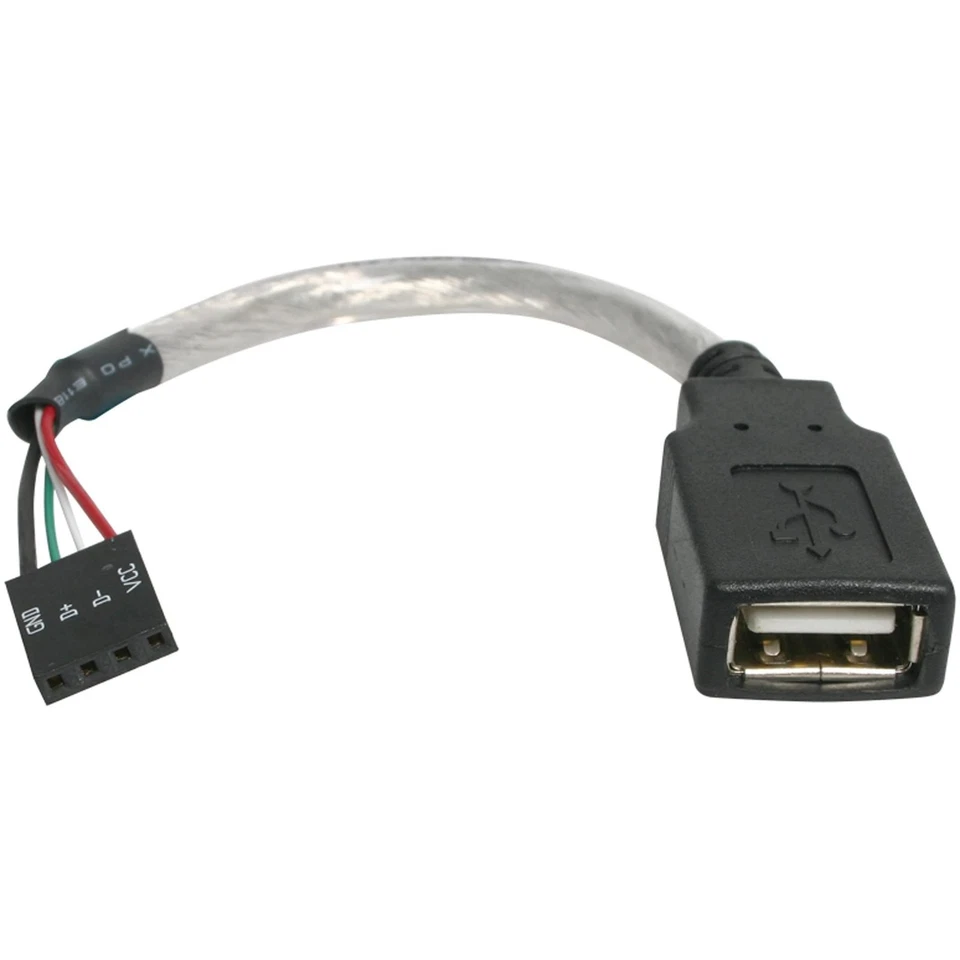 StarTech.com USBMBADAPT 6 Inch USB 2.0 A to USB 4 Pin to Motherboard Header Adap - Image 1 of 1