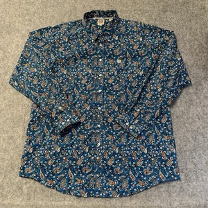 Camisa Cinch Para Hombre XXL Azul Cachemira Multicolor Manga Larga Con Botones - Imagen 1 de 14