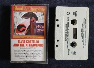 ELVIS COSTELLO Blood & Chocolate Cassette Columbia Records 1986 Nick Lowe CBS - Image 1 of 4