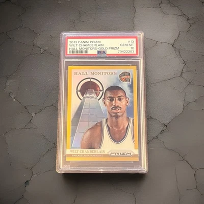 Monitores de salón Panini Prizm Wilt Chamberlain 2013 Gold Prizm/10 PSA 10 POP 2 Foto 1 de 2