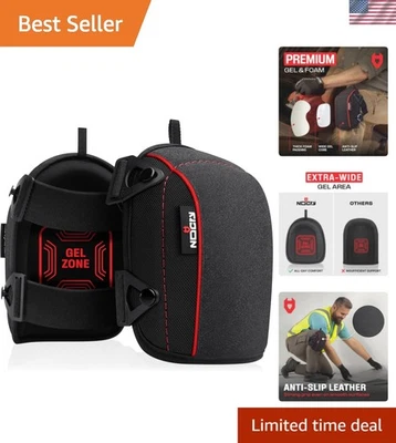 Rodilleras de gel extra anchas para hombre - confort y protección antideslizantes resistentes al suelo Foto 1 de 4