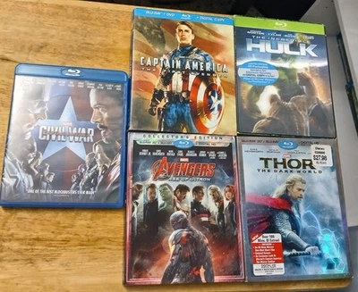 Marvel Cinematic Universe Blu-ray Lot (No Digitals) Foto 1 de 4