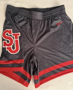 ST JOHNS RED STORM PLAYER WORN NIKE TEAM BASKETBALL SHORTS XXL NY BIG EAST QUEEN - Picture 1 of 8