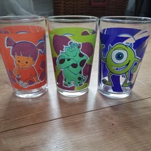DISNEY 3 x Vintage Monster Inc small Glasses - Picture 1 of 6