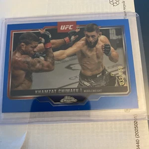 KHAMZAT CHIMAEV 2025 TOPPS CHROME UFC Blue /150 REFRACTOR - Picture 1 of 2