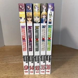 Lot of 5 Hunter x Hunter Shonen Jump Manga Books: 9, 14, 18, 35, 36 Partial Set - Picture 1 of 14