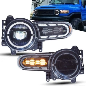 VLAND Full LED Headlights For Toyota FJ Cruiser 2007-2017 W/Sequental Frontlamps - Picture 1 of 8
