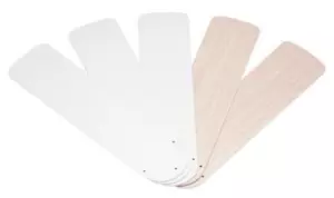 52-Inch White/Bleached Oak Reversible Fan Blades - Picture 1 of 1
