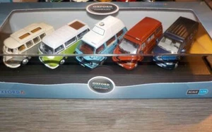 VW Set = Vw T1, Vw T2, Vw T3, Vw T4, Vw T5 1/76 scale, Oxford Diecast 76SET67 - Picture 1 of 4