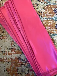 Bright pink cloth napkins lot of 20 NWOT 19.5” x 19.5” each satin look - Picture 1 of 5