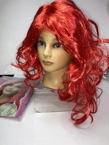 Fun World Arielle kleine Meerjungfrau Mädchen rot gewellt Kinderperücke Halloween Kostüm Verkleidung - Bild 1 von 12
