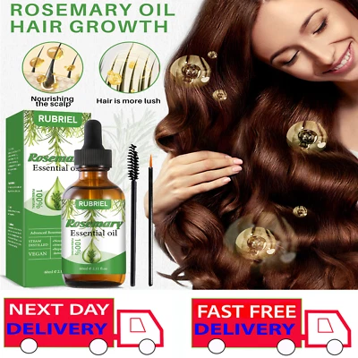 RUBRIEL Rosemary Essential Oil Hair Loss Hair Growth & Skin Care 100% Natural Pure 60ml