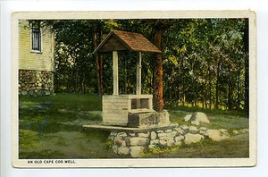 Barnstable MA Mass Old Well on State Highway, postal de colección - Imagen 1 de 2