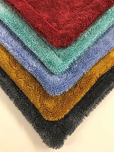 2 x dreifach gedrehtes Trockentuch grün 600 x 400, 1400 g/m² Auto Detailing Aquila369 - Bild 1 von 4