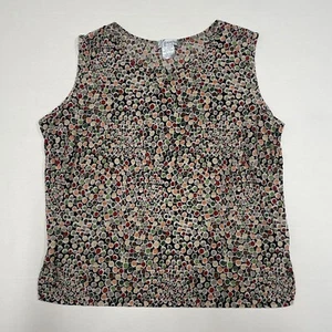 Dressbarn Tank Top Women's Size 14/16 Fall Colors Polka Dot Sleeveless Shirt - Picture 1 of 6