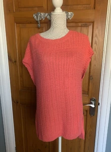 Ladies Knitted Sleeveless Jumper by NEXT Orange Size M - Picture 1 of 6
