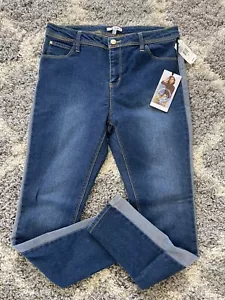 Jeans skinny da donna 2 tonalità a contrasto taglia 14,5 - Foto 1 di 6