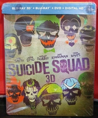 DC Comics Suicide Squad Blu-Ray 3D+2D France Exclusive Limited Edition STEELBOOK - Image 1 of 4