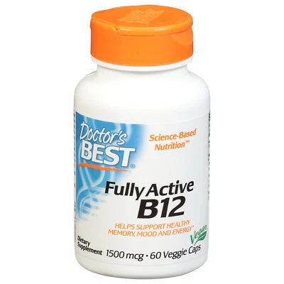 Doctor's Best Active B12 1500mcg 60 Cápsulas Veganas (Pack de 3) Foto 1 de 2