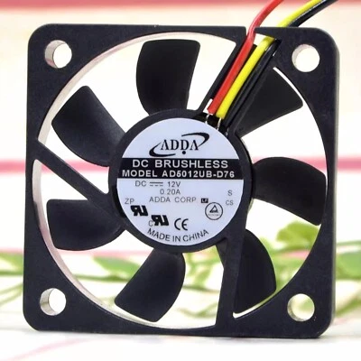 ADDA AD5012UB-D76 5015 DC12V 0.20A 5CM 3-Wire Dual Ball Cooling Fan - Image 1 of 2