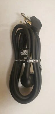 Samsung 3903-001086 Dual Right Angle Power Cord USA,3P-F,125V,10A,BLK,L150 - Image 1 of 4
