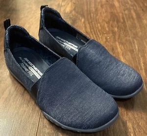 Skechers Women's Relaxed Fit Breathe Easy Slip On Shoe Size 7 Navy Casual - Picture 1 of 6