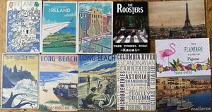 Lot of 11 Wooden Souvenir Postcards Ireland WA Hawaii Paris Amsterdam Mallorca - Picture 1 of 9