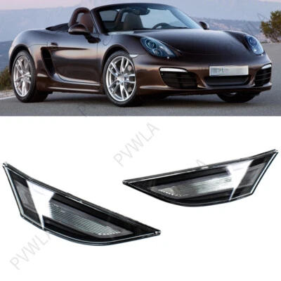 Clear Led Side Marker Lights for Porsche 911 991 Carrera 981 Cayman Boxster 718 - Image 1 of 4