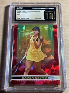 2024 TOPPS CHROME SAPPHIRE RED 3/5 CAMILA OSORIO ROOKIE CGC PRISTINE 10... - Picture 1 of 2
