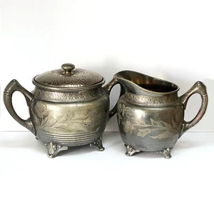 Vintage Reed and Barton Silver Plated Matching Cream and Sugar Set - Picture 1 of 9