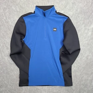 Under Armour Golf Drive Pro Storm Hybrid 1/2 Zip Pullover Mens M Blue Loose Fit - Picture 1 of 11
