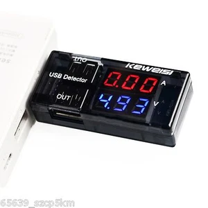 LCD Voltage Current Detector Mobile Phone Power Dual USB Charger Tester Meter - Picture 1 of 4