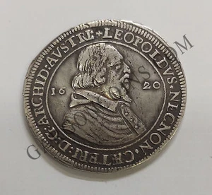 Imperio Austrohúngaro 1 Thaler de Leopold V del 1620 del Tirol Austriaco MBC+ - Imagen 1 de 2