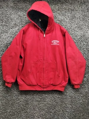 Chaqueta Dunbrooke Duck Lona Carmesí Hombres XLT XL Alta Roja Edredón Forrado Ropa de Calle Foto 1 de 4