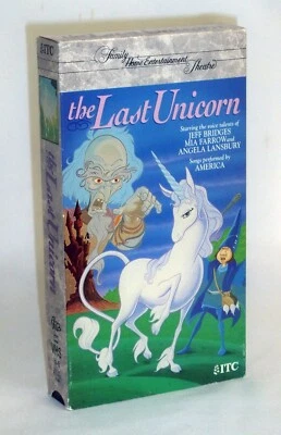 THE LAST UNICORN VHS * JEFF BRIDGES ANGELA LANSBURY MIA FARROW AMERICA - Imagem 1 de 3