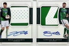 2018 Panini National Treasures Dual Patch Auto Booklet Lafferty McAuley /10