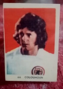 Collectible card of the Great Scottish footballer Eddie Colquhoun