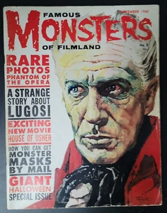 Famous Monsters 9 Vincent Price by Basil Gogos Corman Poe House of Usher ⚡ - Picture 1 of 6
