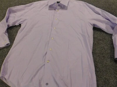 David Donahue Dress Shirt 16.5 purple Mens Button up plaid classic - Image 1 of 4