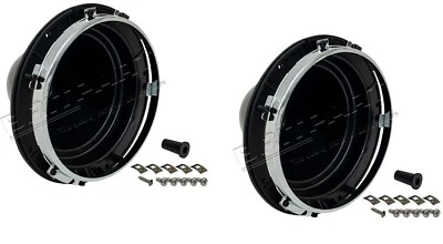 LAND ROVER DEFENDER 90 110 & SERIES 7-INCHES HEAD LAMP LIGHT MOUNTING BOWLS PAIR - Image 1 of 2