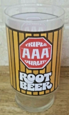 РЕДКАЯ! Стакан корневого пива 1960-х TRIPLE AAA ~ OK City, Оклахома - Изображение 1 из 4
